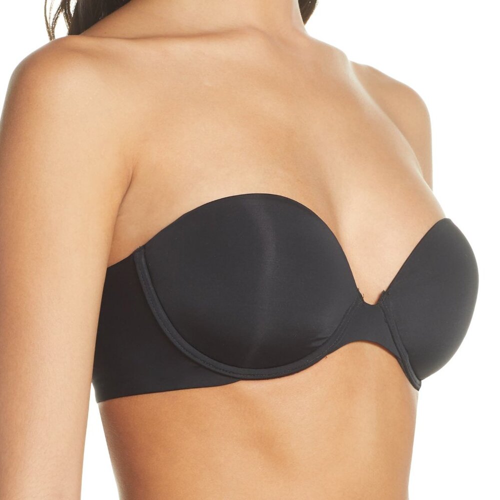 NWT Natori Black Minimal Convertible Strapless, Halter, and Racerback Bra 30DD